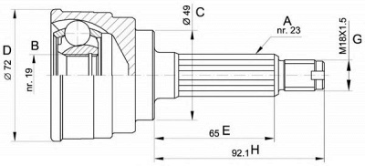 OPEN PARTS cvj511210 -  Шарнирный комплект, приводной вал